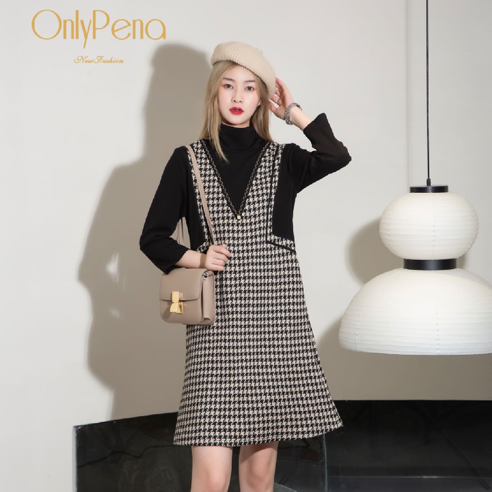 傲丽佩娜2023秋季毛呢连衣裙